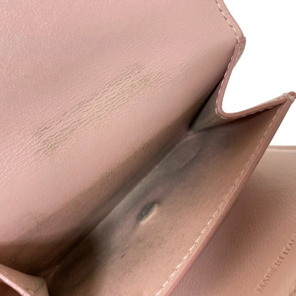 CELINE Small flap wallet 10D783BZG.25VP Pink Beige Leather - Trifold Wallet - Picture 9 of 13